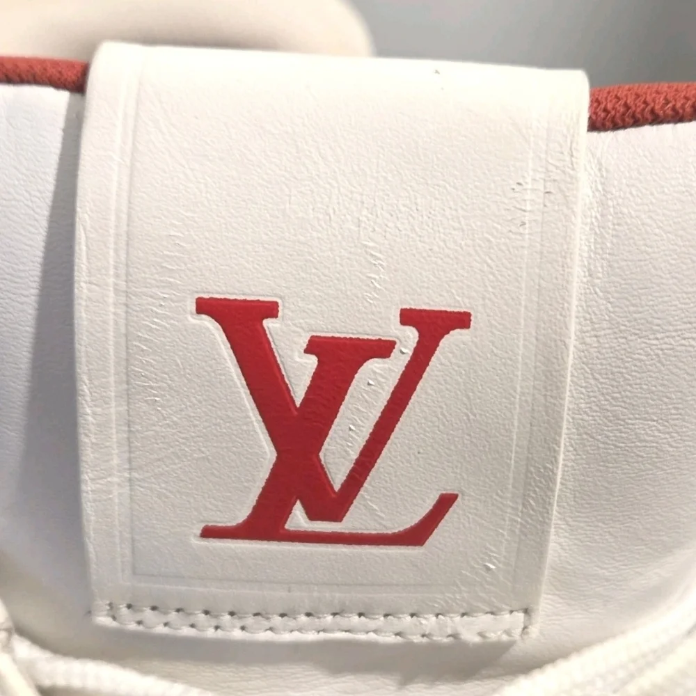 LOUIS VUITTON (Unisex) Red White Blue Fw20 High Top Sneakers Size 7 - Picture 6 of 10